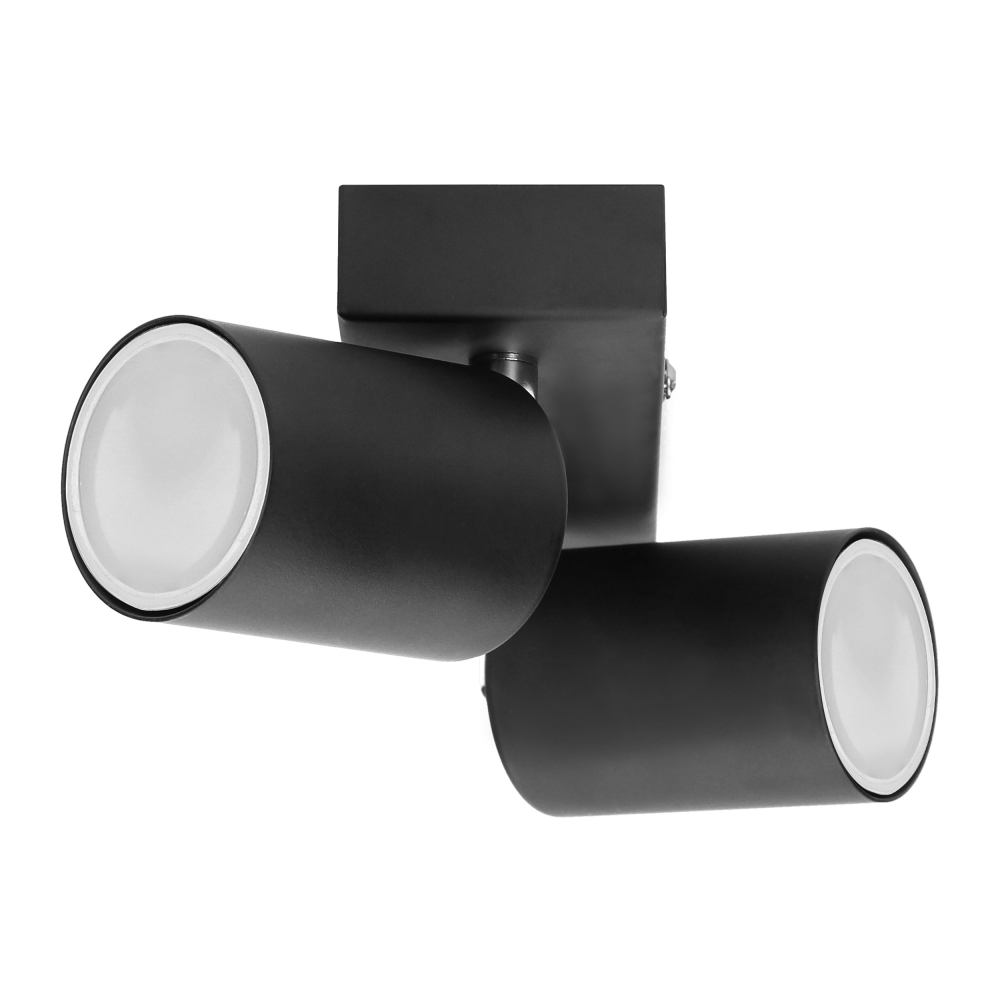 DOA SP 2 wall and ceiling light, black, GU10, max. 2x7W, IP20